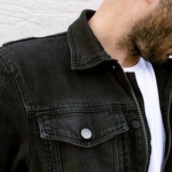 KURTKA JEANS BROGER FLORIDA WASHED BLACK 
