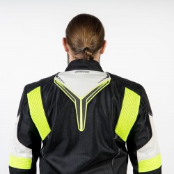 KURTKA TEKSTYLNA OZONE FLOW BLACK/GREY/FLUO YELLOW XS