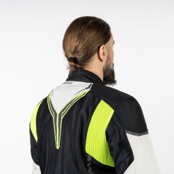 KURTKA TEKSTYLNA OZONE FLOW BLACK/GREY/FLUO YELLOW XS