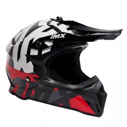 KASK IMX FMX-02 BLACK/WHITE/FLO RED/GREY GLOSS GRAPHIC  ENDURO CROSS