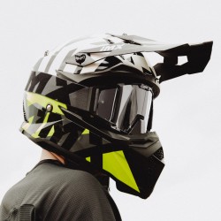 KASK IMX FMX-02 BLACK/WHITE/FLO YELLOW/GREY GLOSS GRAPHIC  ENDURO CROSS