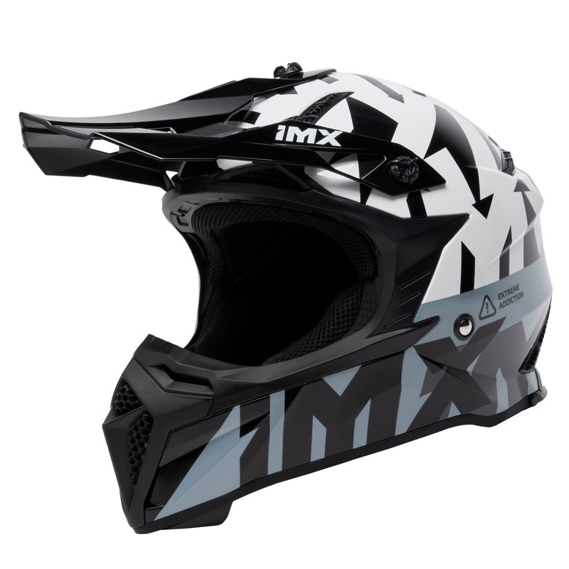 KASK IMX FMX-02 BLACK/WHITE/GREY/METALLIC GREY GLOSS GRAPHIC XS ENDURO CROSS