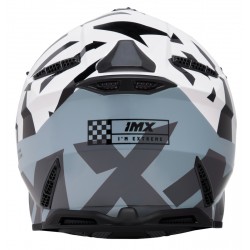 KASK IMX FMX-02 BLACK/WHITE/GREY/METALLIC GREY GLOSS GRAPHIC XS ENDURO CROSS