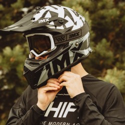 KASK IMX FMX-02 BLACK/WHITE/GREY/METALLIC GREY GLOSS GRAPHIC XS ENDURO CROSS