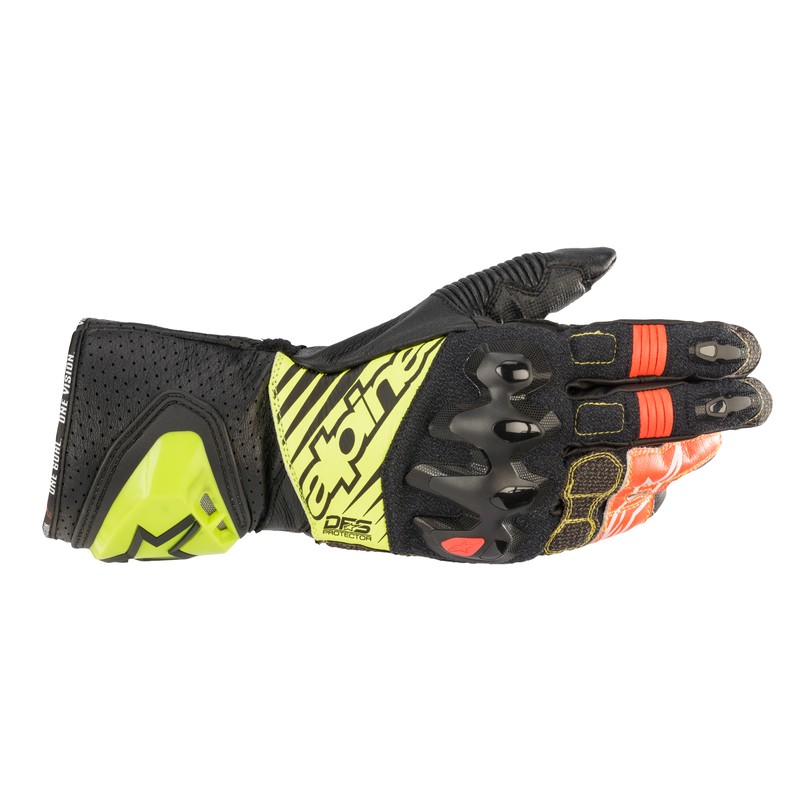 RĘKAWICE ALPINESTARS GP TECH V2 BLACK/FLUO YELLOW/WHITE/FLUO RED 