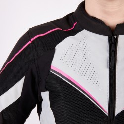 KURTKA TEKSTYLNA REBELHORN HIFLOW IV LADY BLACK/SILVER/FLO PINK 