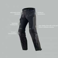 SPODNIE TEKSTYLNE REBELHORN HIFLOW IV BLACK (DŁUGA NOGAWKA) 