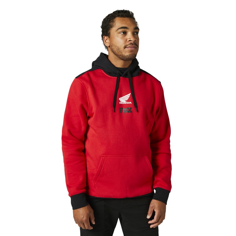 BLUZA Z KAPTUREM FOX HONDA WING FLAME RED  ENDURO CROSS