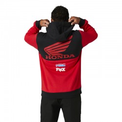 BLUZA Z KAPTUREM FOX HONDA WING FLAME RED  ENDURO CROSS