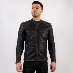 KURTKA SKÓRZANA REBELHORN HUNTER PRO VINTAGE BLACK 