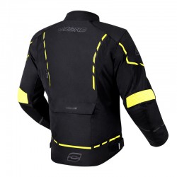 KURTKA TEKSTYLNA OZONE JET II BLACK/FLUO YELLOW 