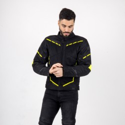KURTKA TEKSTYLNA OZONE JET II BLACK/FLUO YELLOW 