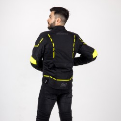KURTKA TEKSTYLNA OZONE JET II BLACK/FLUO YELLOW 