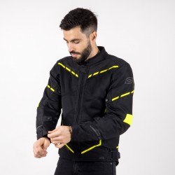 KURTKA TEKSTYLNA OZONE JET II BLACK/FLUO YELLOW 