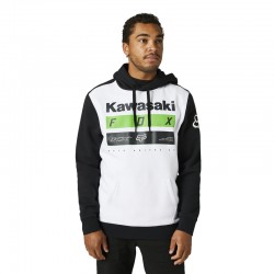 BLUZA Z KAPTUREM FOX KAWI STRIPES BLACK/WHITE  ENDURO CROSS