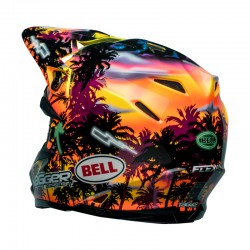 KASK BELL MOTO-9S FLEX TAGGER TROPICAL FEVER YELLOW/ORANGE 