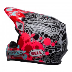 KASK BELL MX-9 MIPS TAGGER SPLATTER BRIGHT RED/GREY 