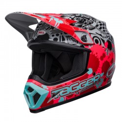 KASK BELL MX-9 MIPS TAGGER SPLATTER BRIGHT RED/GREY 