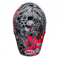 KASK BELL MX-9 MIPS TAGGER SPLATTER BRIGHT RED/GREY 