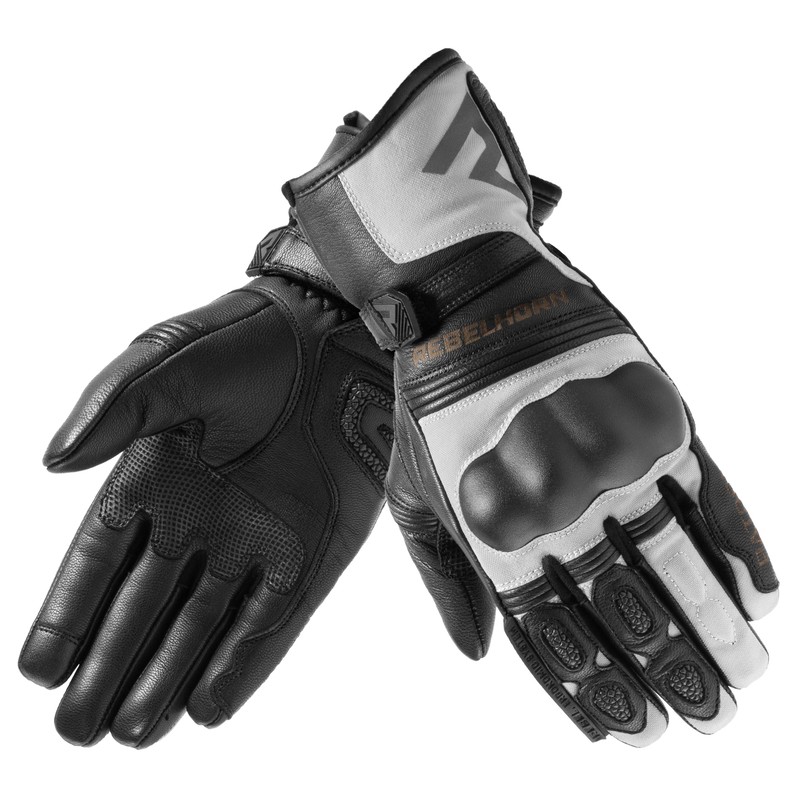 RĘKAWICE SKÓRZANE REBELHORN PATROL LADY BLACK/GREY 