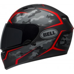 KASK BELL QUALIFIER STEALTH CAMO MATTE BLACK/RED 