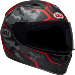 KASK BELL QUALIFIER STEALTH CAMO MATTE BLACK/RED 