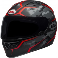 KASK BELL QUALIFIER STEALTH CAMO MATTE BLACK/RED 