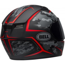 KASK BELL QUALIFIER STEALTH CAMO MATTE BLACK/RED 