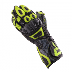RĘKAWICE SKÓRZANE REBELHORN REBEL BLACK/CAMO/FLO YELLOW 