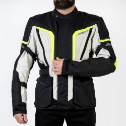 KURTKA TEKSTYLNA OZONE SAHARA BLACK/GREY/FLUO YELLOW XS