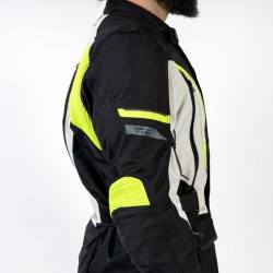 KURTKA TEKSTYLNA OZONE SAHARA BLACK/GREY/FLUO YELLOW XS