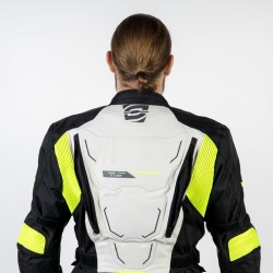 KURTKA TEKSTYLNA OZONE SAHARA BLACK/GREY/FLUO YELLOW XS