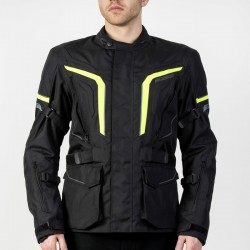 KURTKA TEKSTYLNA OZONE SAHARA BLACK/FLUO YELLOW XS