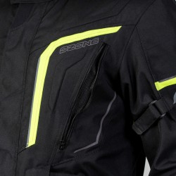 KURTKA TEKSTYLNA OZONE SAHARA BLACK/FLUO YELLOW XS