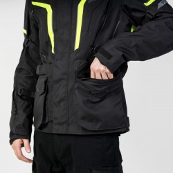 KURTKA TEKSTYLNA OZONE SAHARA BLACK/FLUO YELLOW XS