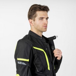 KURTKA TEKSTYLNA OZONE SAHARA BLACK/FLUO YELLOW XS