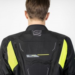 KURTKA TEKSTYLNA OZONE SAHARA BLACK/FLUO YELLOW XS