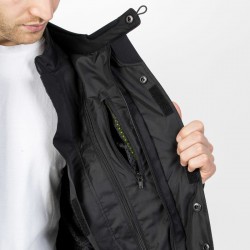 KURTKA TEKSTYLNA OZONE SAHARA BLACK/FLUO YELLOW XS
