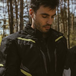 KURTKA TEKSTYLNA OZONE SAHARA BLACK/FLUO YELLOW XS