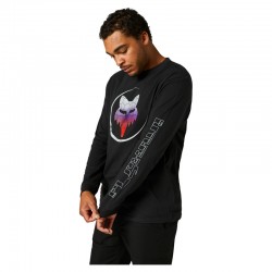 KOSZULKA Z DŁUGIM RĘKAWEM FOX SKARZ BLACK  ENDURO CROSS