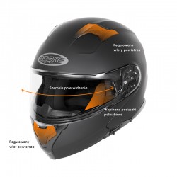 KASK OZONE FLIP UP STORM MATT BLACK 