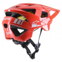 KASK ROWEROWY ALPINESTARS VECTOR TECH A1 BRIGHT RED/LIGHT GREY GLOSSY 