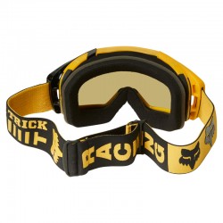 GOGLE FOX VUE SUPR TRIK BLACK/YELLOW - SZYBA ORANGE MIRRORED (1 SZYBA W ZESTAWIE, ZRYWKI W ZESTAWIE) ENDURO CROSS