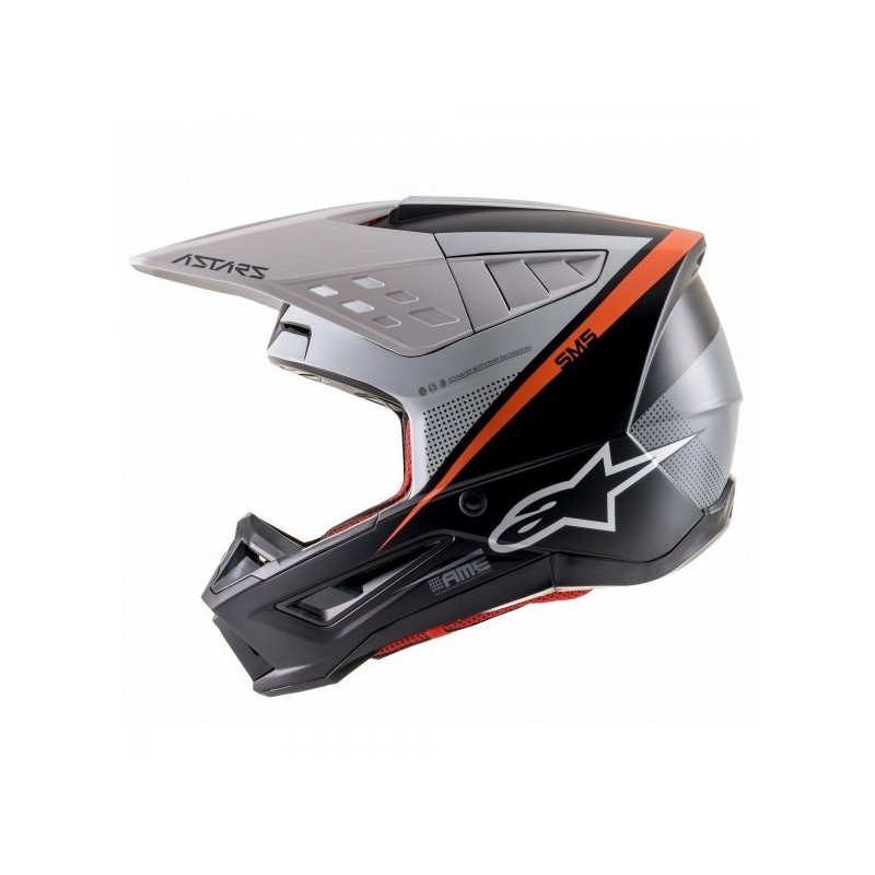 KASK ALPINESTARS S-M5 RAYON BLACK/WHITE/FLUO ORANGE MATT 