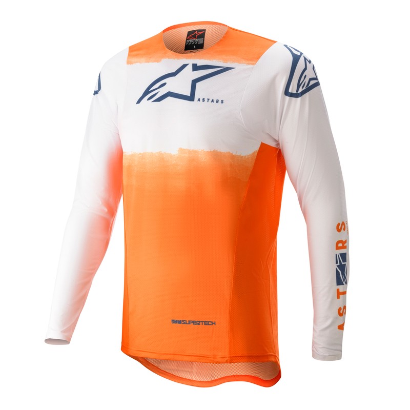 BLUZA ALPINESTARS SUPERTECH FOSTER WHITE/ORANGE DARK BLUE 