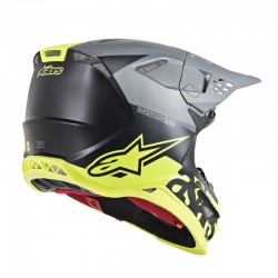 KASK ALPINESTARS SUPERTECH S-M8 RADIUM BLACK MATTE/MID GREY/FLUO YELLOW 