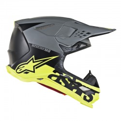 KASK ALPINESTARS SUPERTECH S-M8 RADIUM BLACK MATTE/MID GREY/FLUO YELLOW 