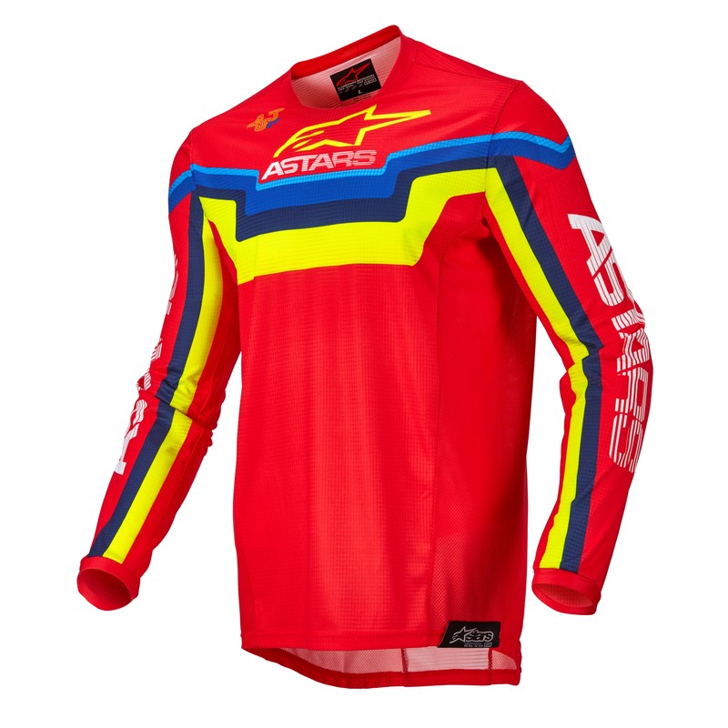 BLUZA ALPINESTARS TECHSTAR QUADRO BRIGHT RED/FLUO YELLOW/BLUE 