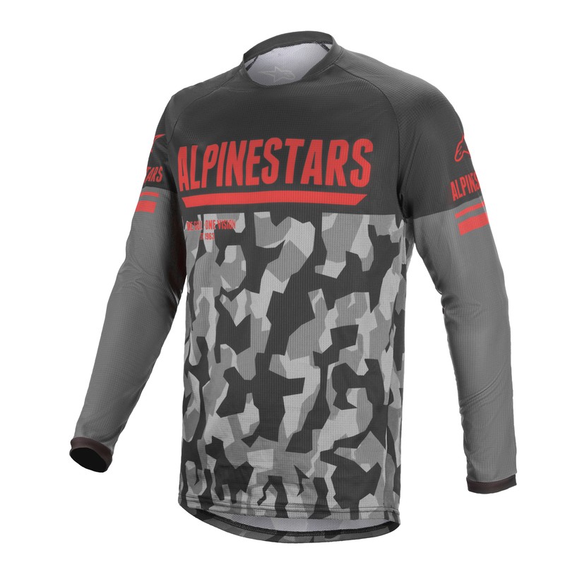 BLUZA ALPINESTARS VENTURE R GREY CAMO/FLUO RED 