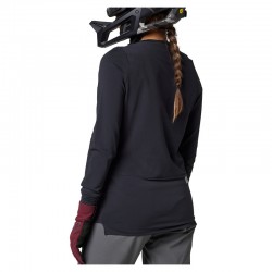 KOSZULKA ROWEROWA Z DŁUGIM RĘKAWEM FOX LADY DEFEND THERMAL BLACK  ENDURO CROSS